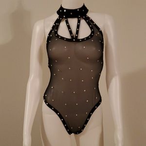 1 piece see thru black